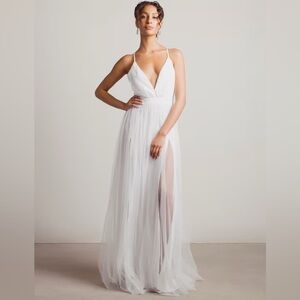 Tobi/ Maniju Night to Remember Chiffon White Tulle wedding / gala dress, small